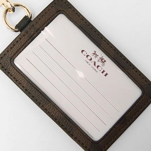 NEW Coach Signature Card Case Employee ID lanyard - Picture 2 of 6